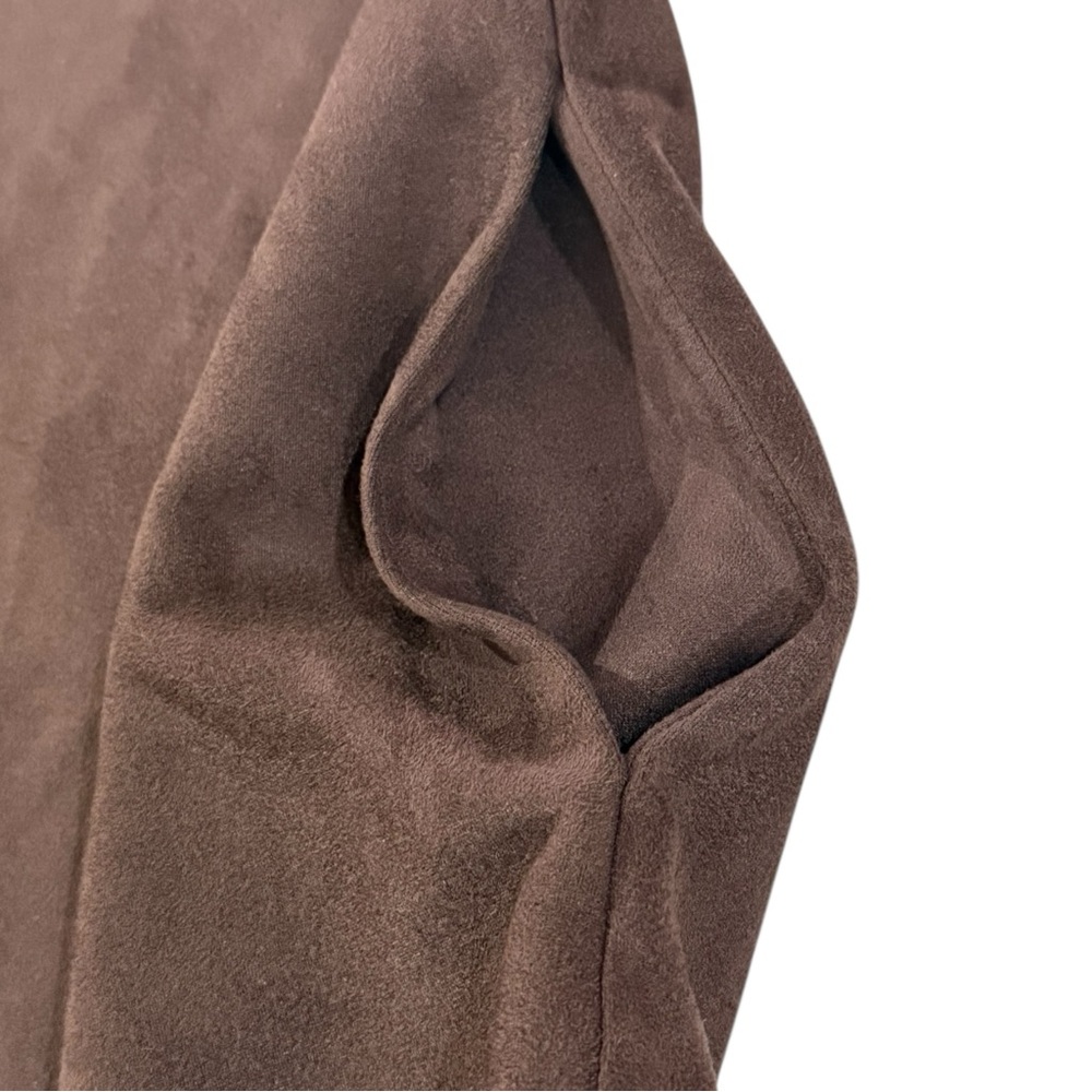 NWT Andrew Marc Chocolate Brown Suede Half Zip Dress w/Pockets - Women’s XL - Picture 4 of 13